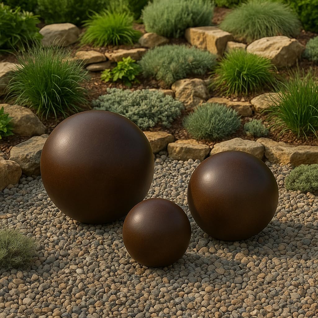 Keramik Kugel 30 cm Gartenkugel Dekokugel Gartenfigur Dekoration aus frostfester, witterungsbeständi