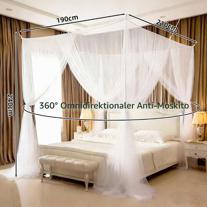 Moskitonetz Doppelbett und Einzelbett, 190cm x 210cm x 240cm Moskitonetz Bett Reise Premium Grosses