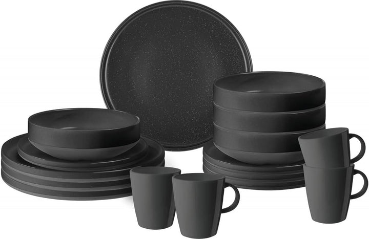 Brunner - Campinggeschirr "Lunch Box Odette Double Black" 16-teilig