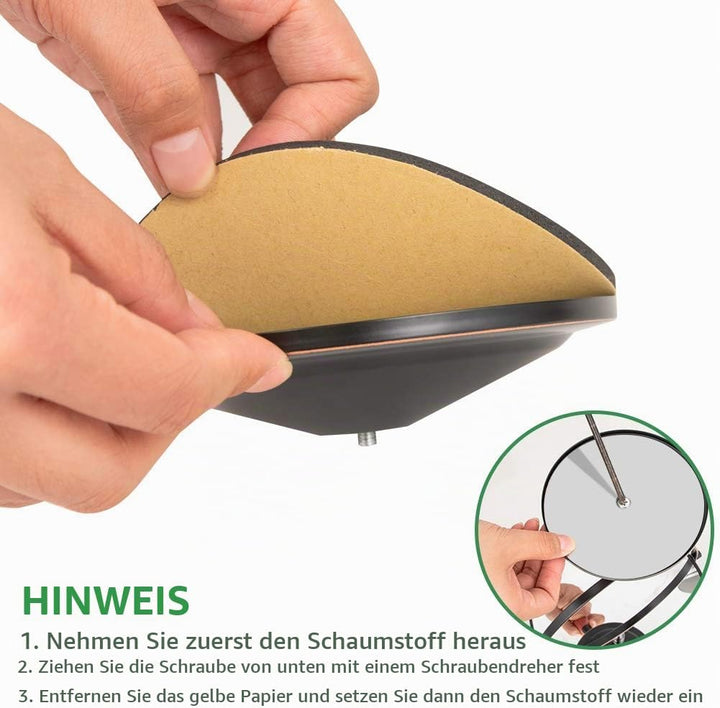Nicesail Kosmetikspiegel mit 10x Vergrösserung Tischspiegel Schwarz Ölgeriebene Bronze Schminkspiege