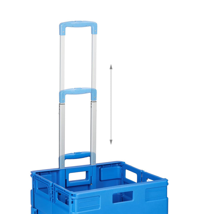 Relaxdays Einkaufstrolley, Klapptrolley mit Rollen & Teleskopgriff, bis 35 kg, Faltbare Einkaufshilf