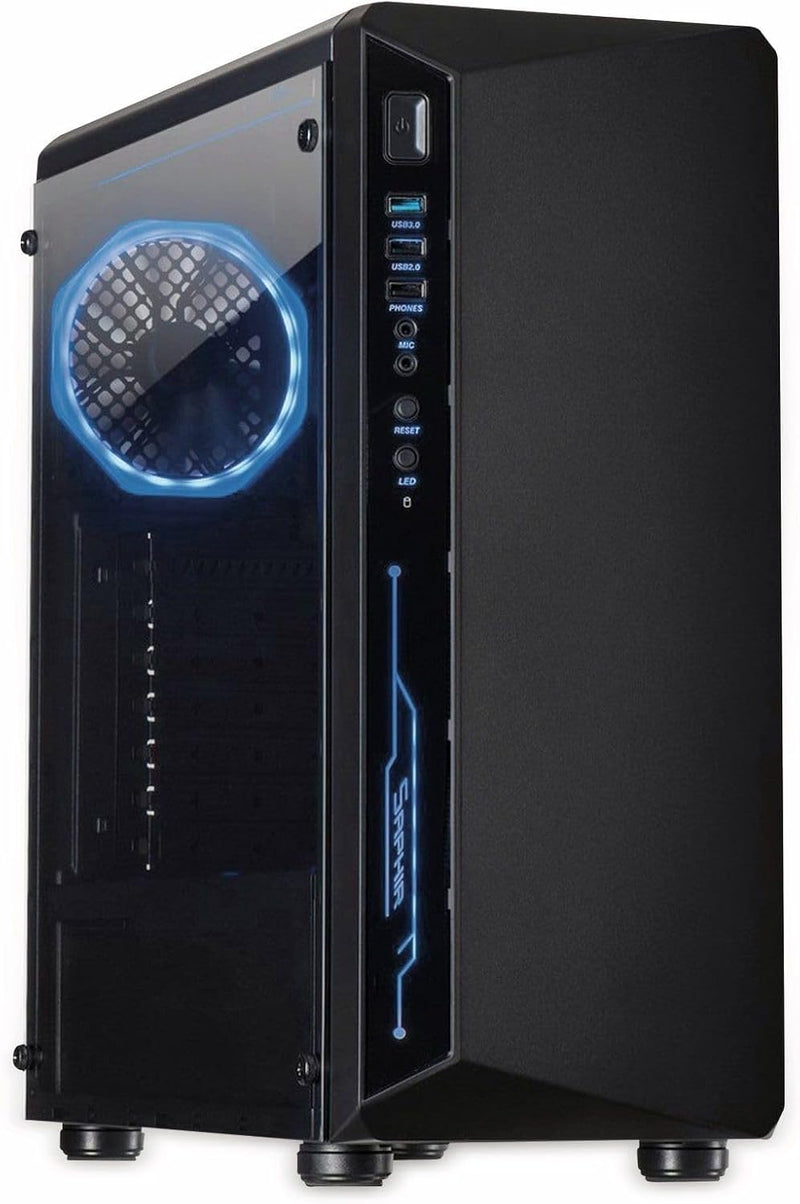 Inter-Tech 9873912 C-3 Saphir ohne PSU 2X USB 2 1x USB 3 1x 120mm RGB-Fan serienmaessig RGB in der F