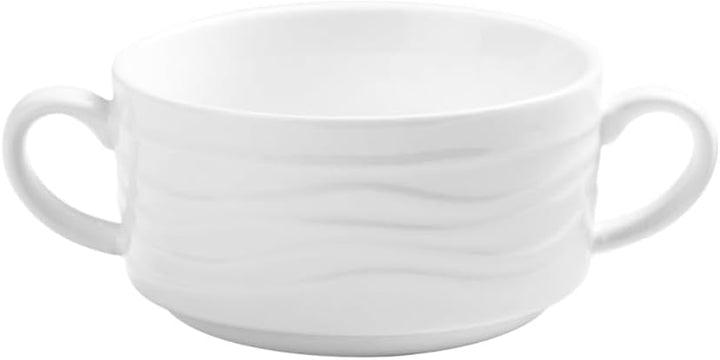 Holst Porzellan MD 125 PACK 6 6-tlg. Pack Porzellan Suppen-Tasse 0,25 l Melody Weiss