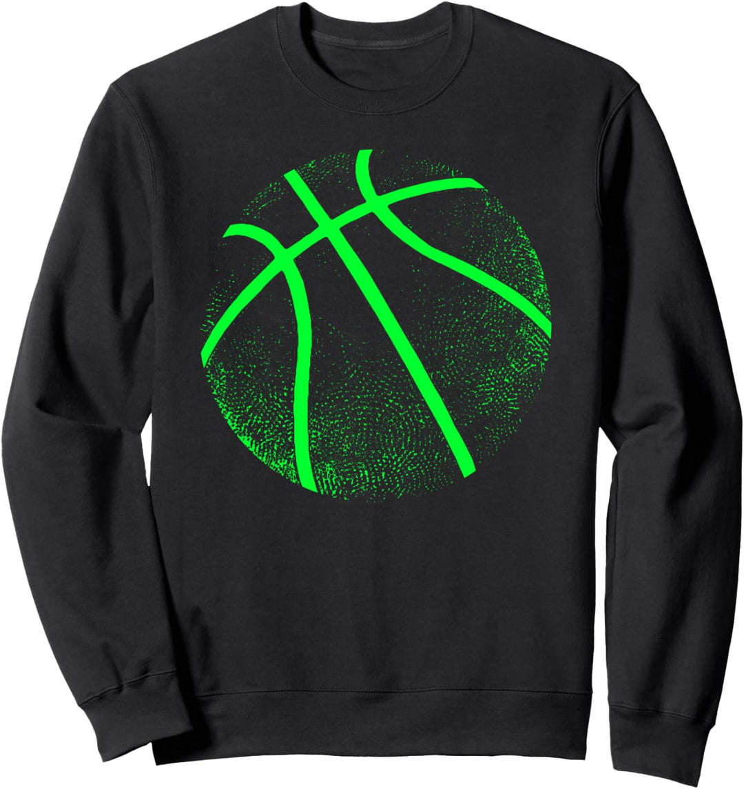 Schwarz und Grün Basketball Sweatshirt