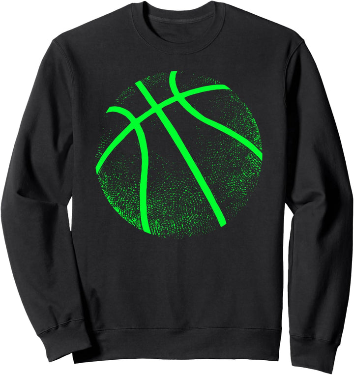 Schwarz und Grün Basketball Sweatshirt