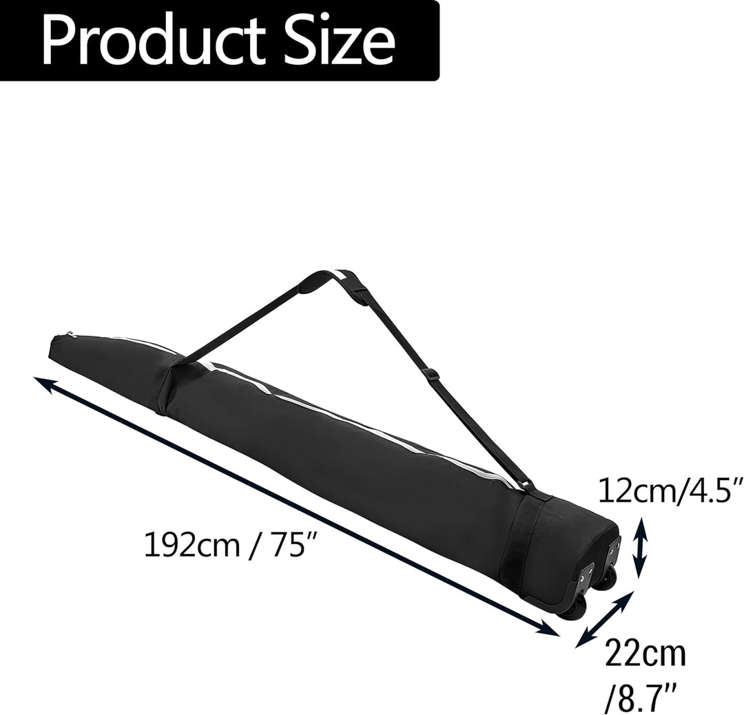 Lixada Snowboard & Ski Bag mit Rollen/ Roller-Snowboardtasche wasserdichte Aufbewahrungstasche für S