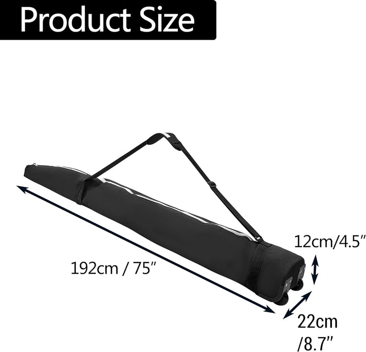 Lixada Snowboard & Ski Bag mit Rollen/ Roller-Snowboardtasche wasserdichte Aufbewahrungstasche für S