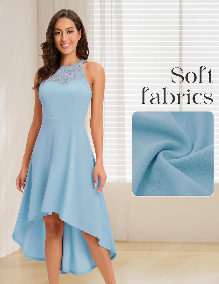 Bbonlinedress Damen Classic Cocktailkleid XS Hi-lo Blue, XS Hi-lo Blue