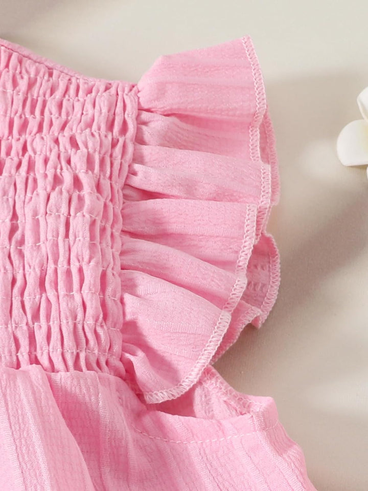 Kleinkind Baby Mädchen Kleidung Blumen Rüschen T-Shirts Tops Shorts Süsse Sommer Kleidung Sets 12-18