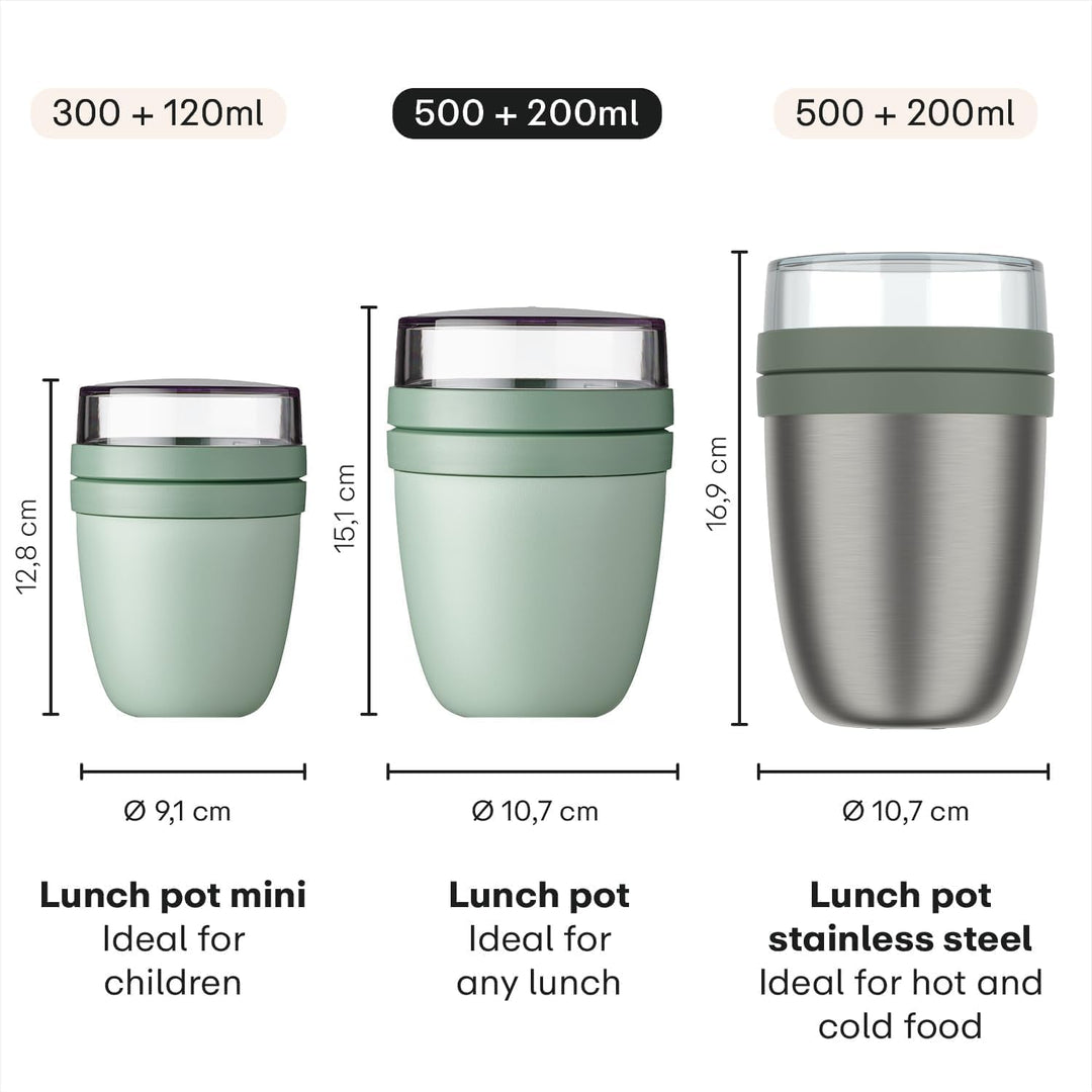 Mepal Müslibecher to go - praktischer Joghurtbecher - Unterteilung für Joghurt &amp; Müsli - Geeignet fü