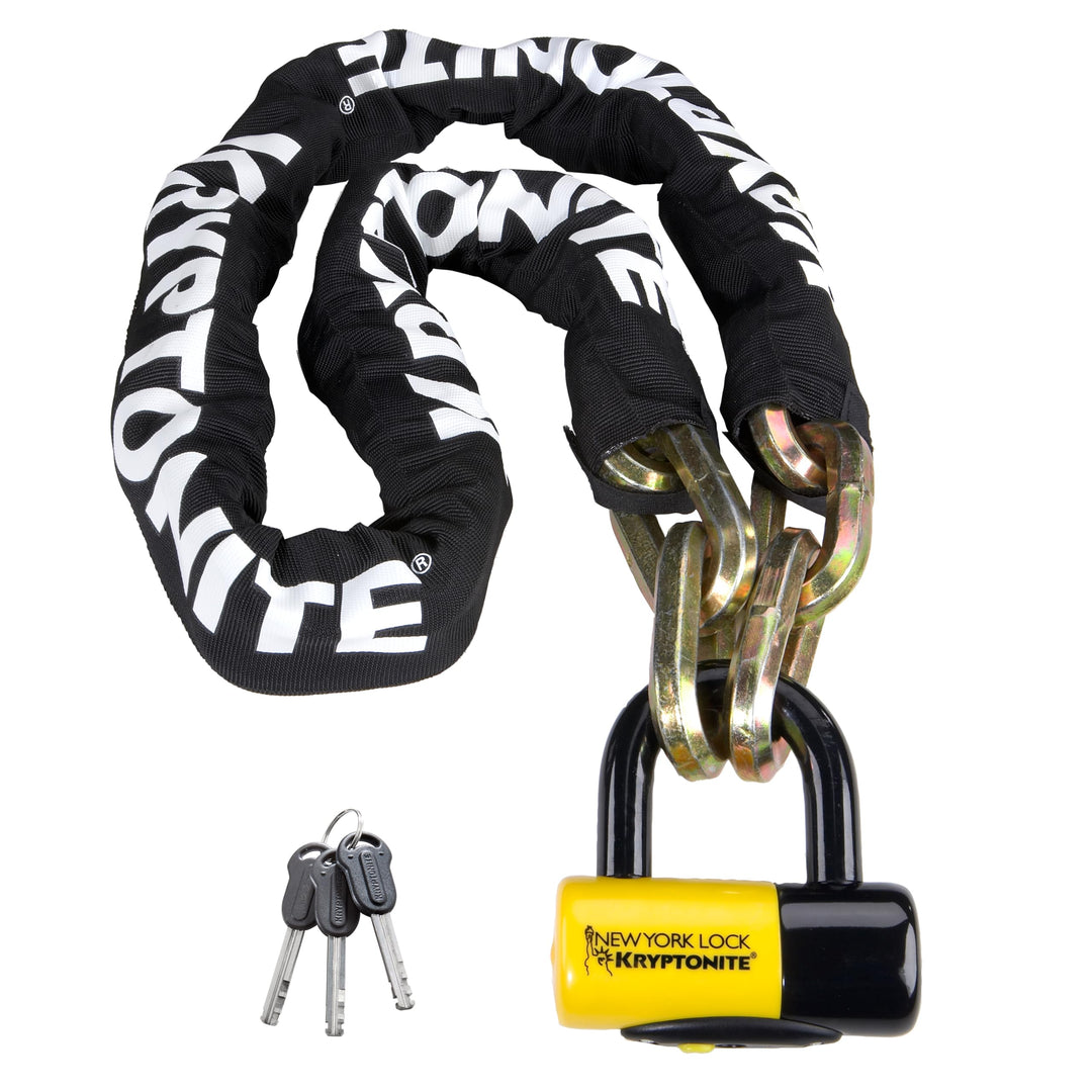 Kryptonite Unisex-Erwachsene New York Fahgettaboudit Chain 1415 (14Mm X 150Cm) with Ny Disc 15Mm Sha
