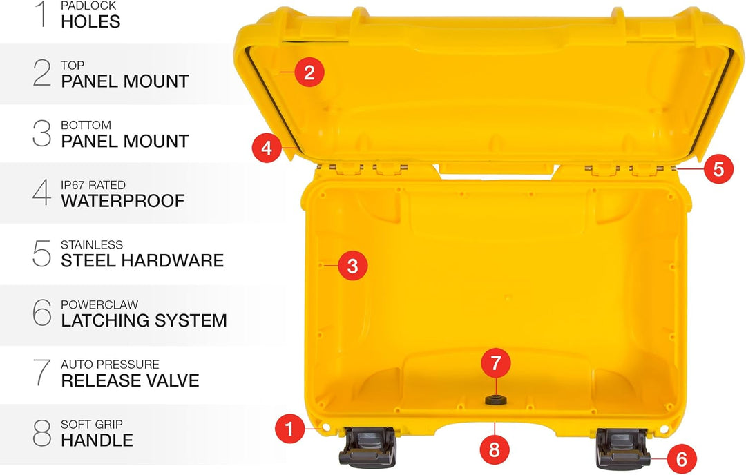 Nanuk 909 Wasserdichter Hartschalenkoffer leer - Gelb Gelb leer, Gelb leer