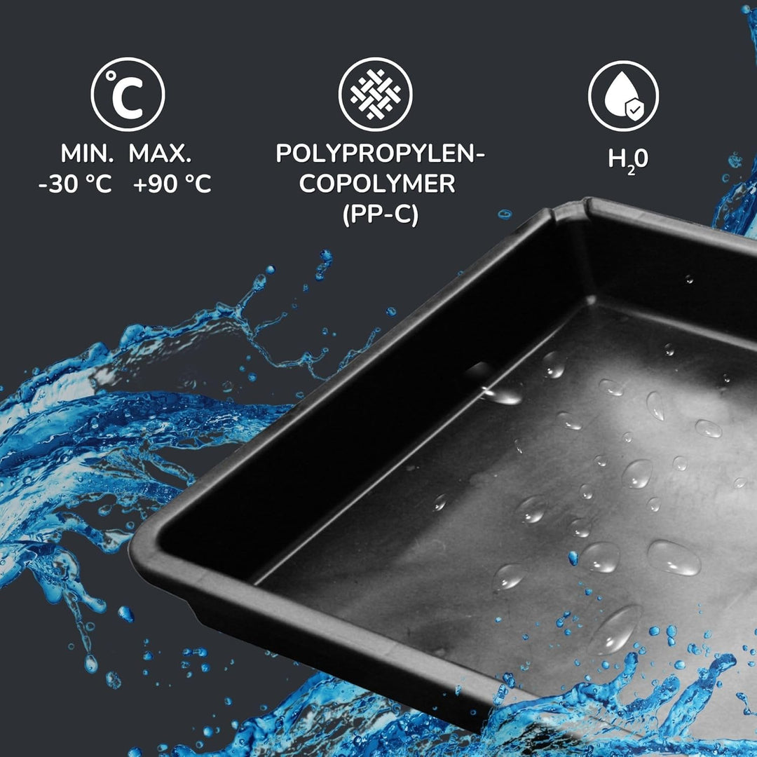 SW-Stahl 07377L Universal Auffangwanne XXL I 88 x 60 x 10cm grosse Kunststoffwanne I 42 Liter Fassun