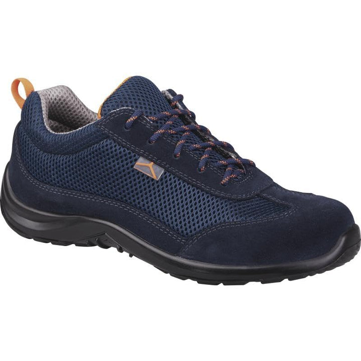 Deltaplus COMOSPBL42 Niedrige Schühe Aus Veloursspaltleder Mit Mesh-Einsätzen - S1P Src, Marineblau,