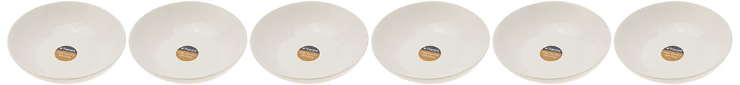 Tognana Victoria Set 6 Suppenteller, Porzellan, Weiss, 6 Einheiten