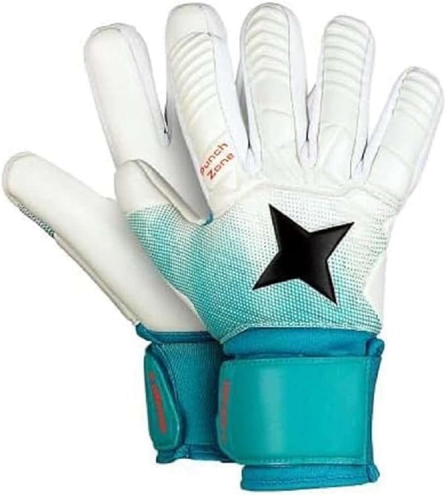Derbystar Unisex – Erwachsene Pro Grip Aqua Torwarthandschuhe 8 Weiss/Türkis/Schwarz, 8 Weiss/Türkis