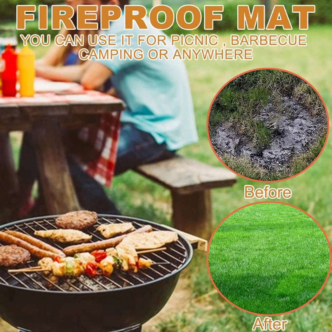 Feuerschale Matte Feuerstelle Matte, 24 Zoll Unter Grill Feuerfeste Unterlage, Hitzebeständige Schut