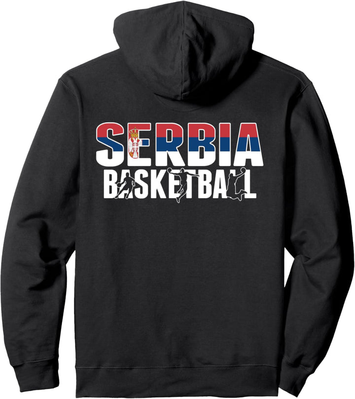 Proud Serbien Basketball Fans Trikot Serbische Flagge Baller Team Pullover Hoodie