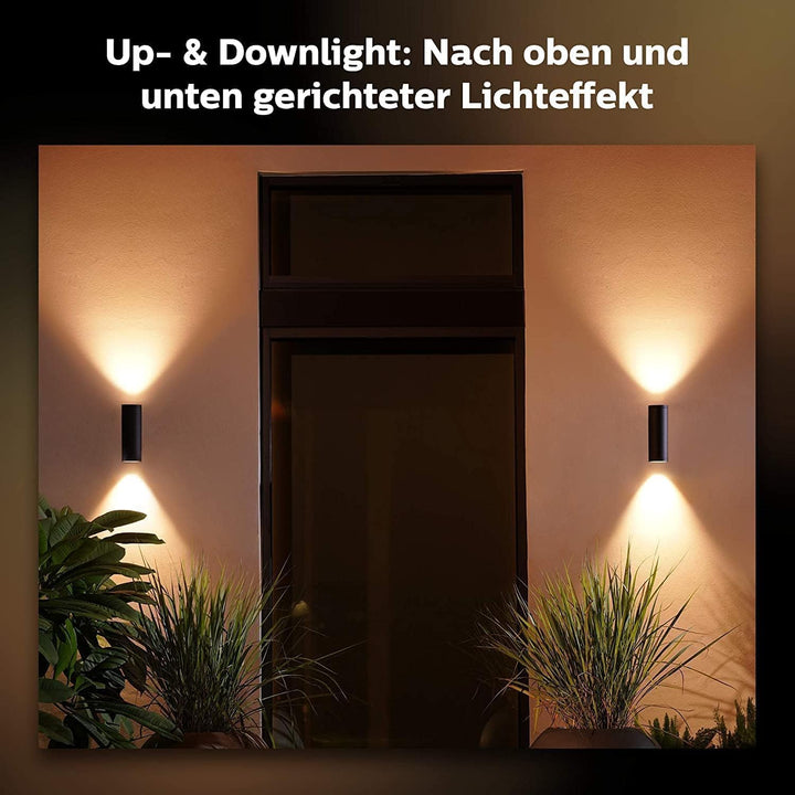 Philips Hue White & Color Ambiance Appear Outdoor Wandleuchte (1.180 lm), dimmbare Wandlampe für das