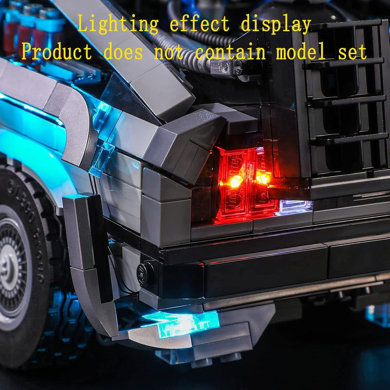 GEAMENT LED Licht-Set Kompatibel mit Lego Back to The Future - Beleuchtungsset für Creator 10300 Bau