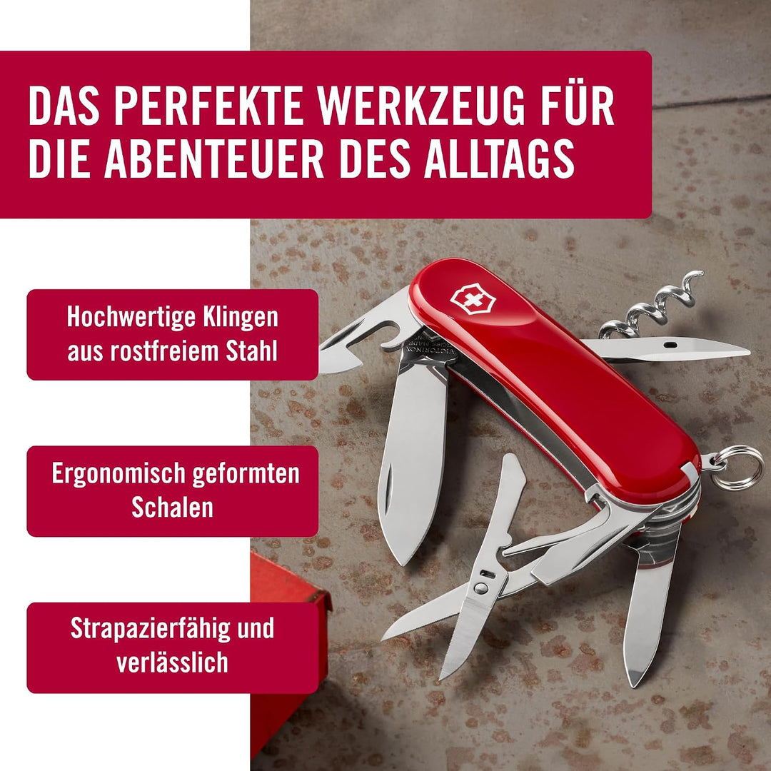 Victorinox, Schweizer Taschenmesser, Evolution 14, Multitool, 14 Funktionen, Klinge, gross, Dosenöff