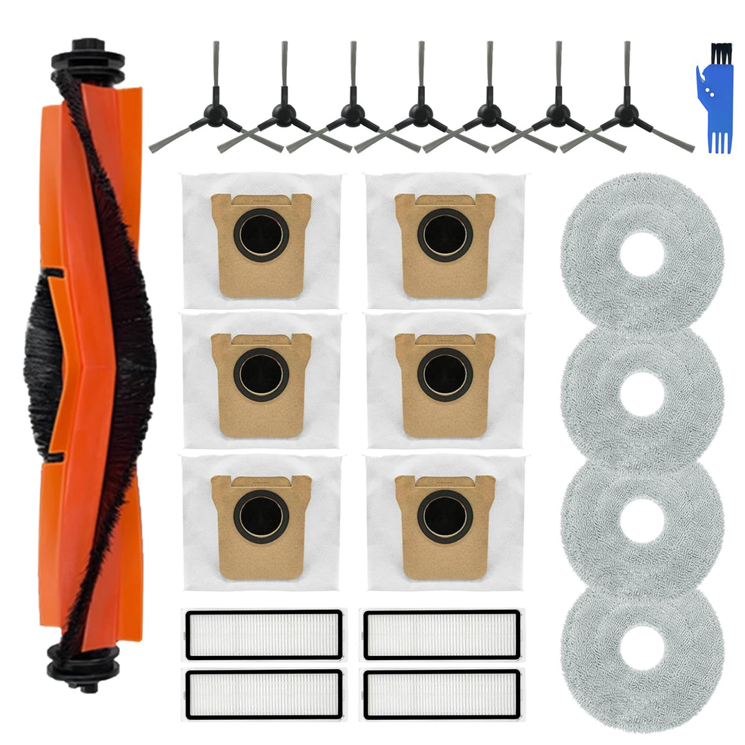 Homruich 23 Stück Zubehör für Xiaomi X20 Max / X20 Pro Staubsauger Ersatzteil, 1 Hauptbürste, 4 Filt