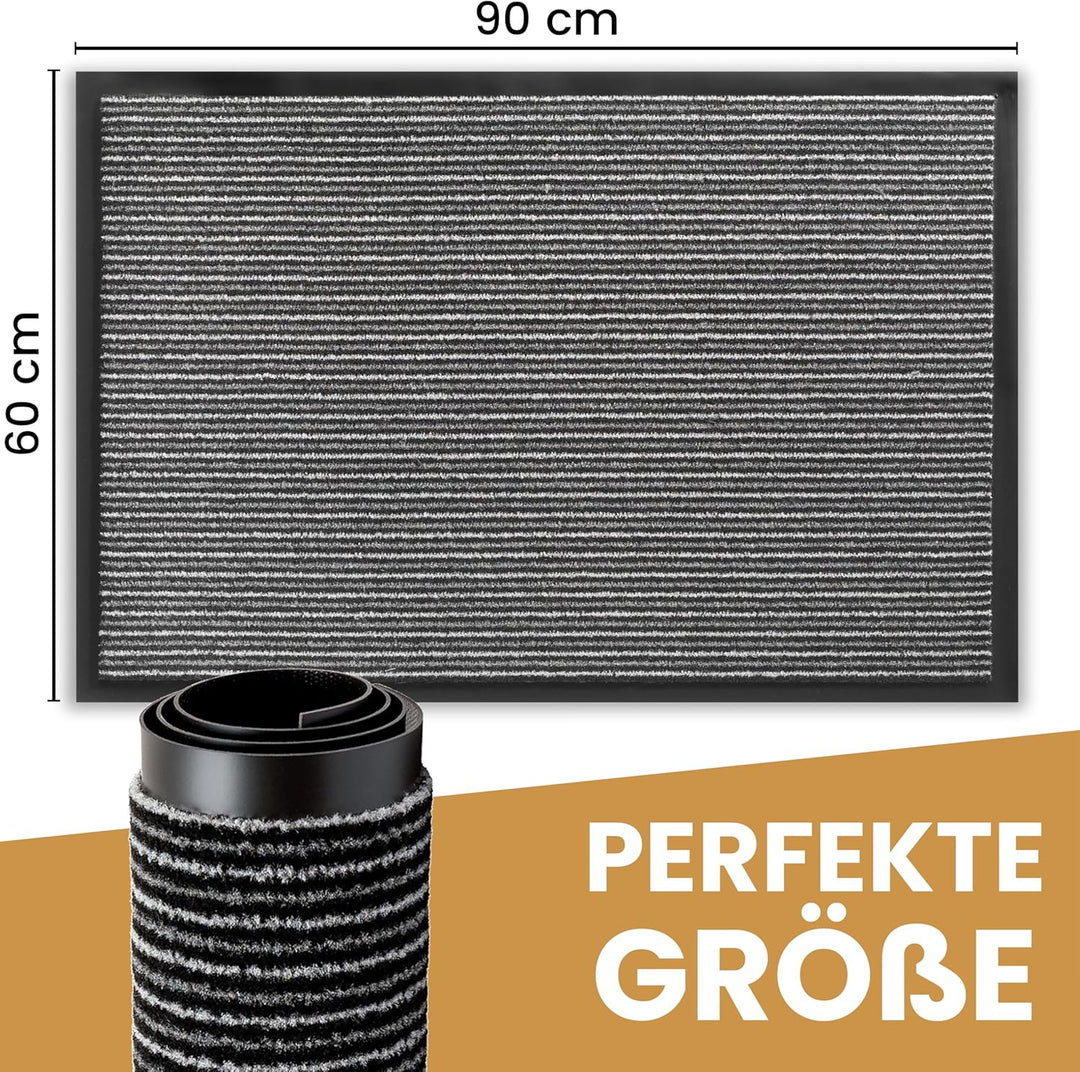 Bodenständig® Saubere Schuhe Dank saugstarkem Stoff (robust) perfekte Grösse Schwarz in 60x90cm - Fu