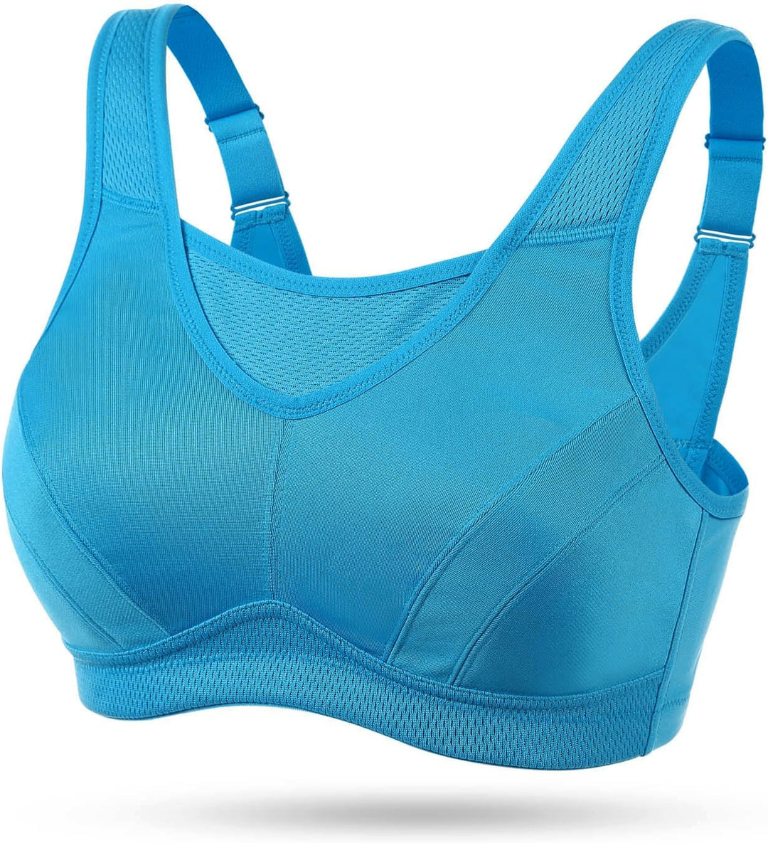Wingslove Damen Sport BH ohne Bügel Nicht Gepolstert High Impact Bustier Halt Joggen BH 80C Blau, 80