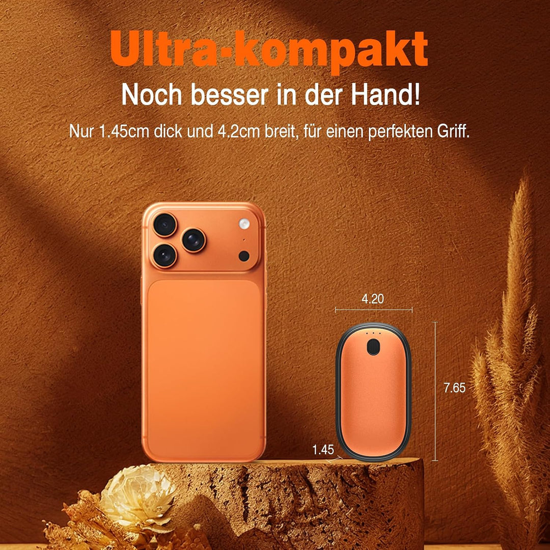 Elektrischer Handwärmer Split-Magnetic 2er-Pack, 5000mAh | 3s Schnell aufheizend, ultra-kompakt, wie