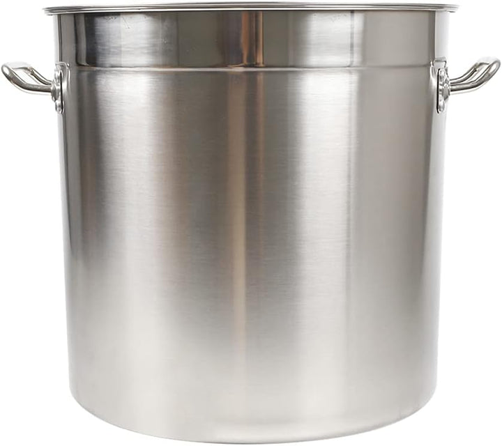 LoyaltyClivia Edelstahl Suppentopf, 50L, Poliert, mit Deckel, Silber, 70L