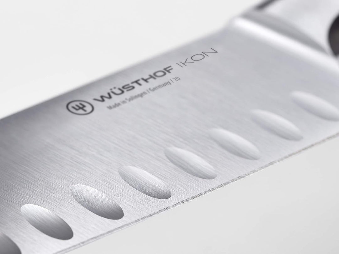 WÜSTHOF Ikon Santoku 17 cm, Schwarz,silber 17 cm Santoku, 17 cm Santoku