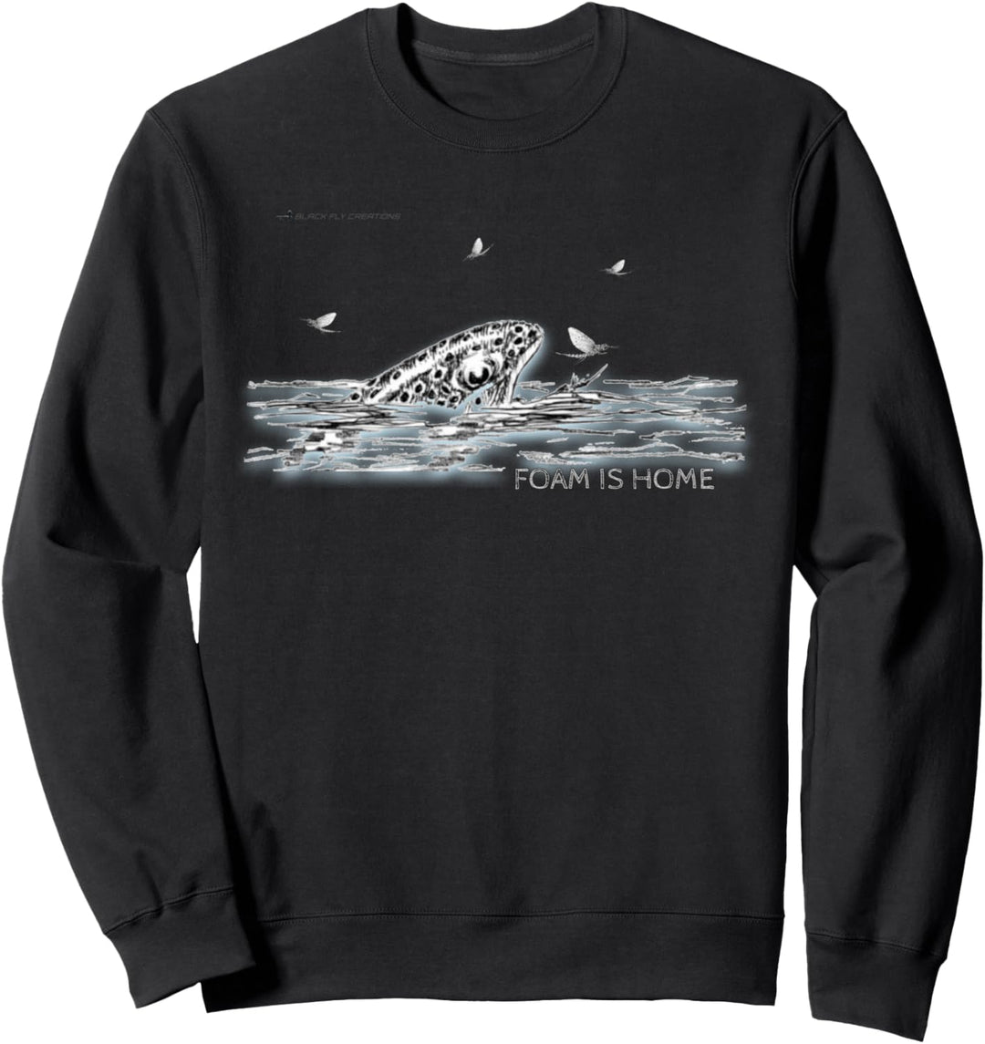 Fliegenfischen Geschenke Forelle Rising Olive Mayfly Sweatshirt