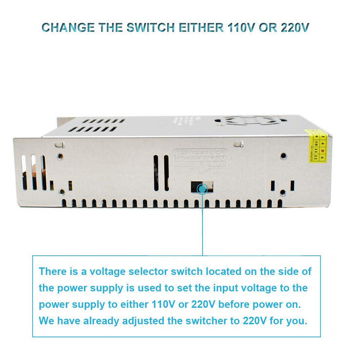 Baiyouli Netzteil 36V 10A 360W Schaltnetzteil Adapter Transformator AC 110V / 220V to DC Schaltwandl