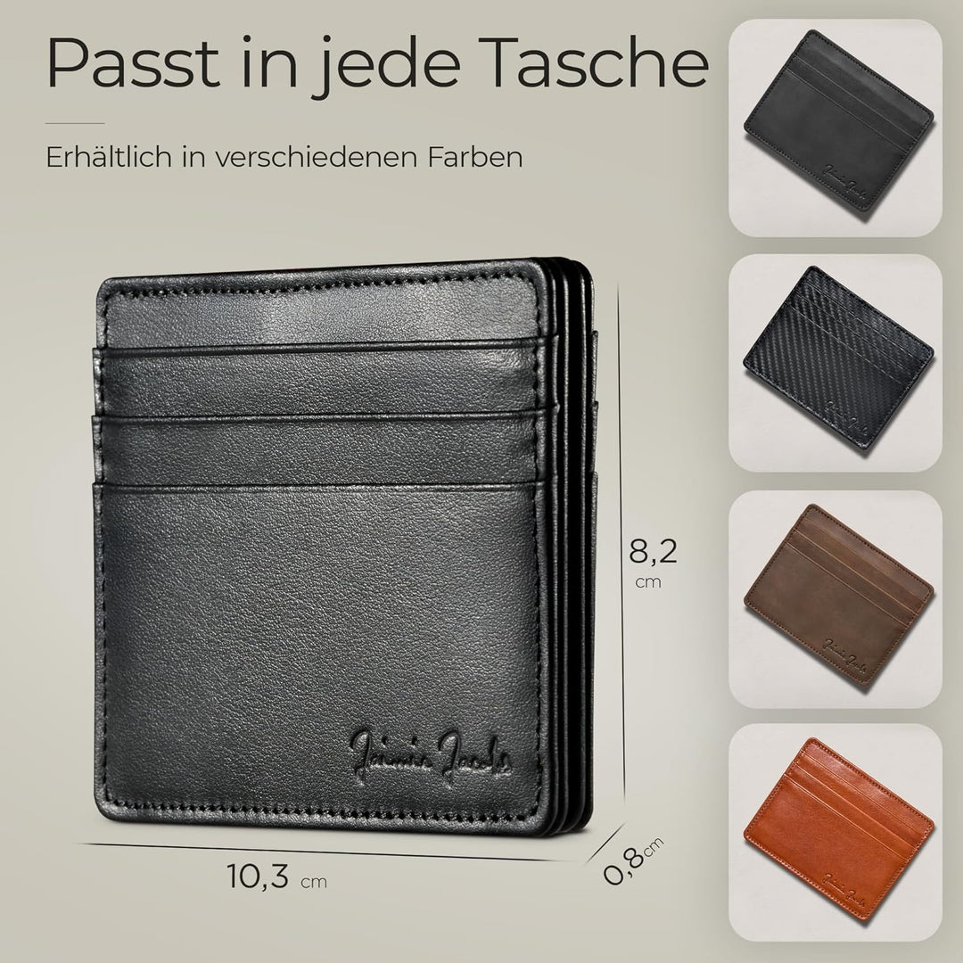 Jaimie Jacobs Flap Boy Slim - Das Original - Magic Wallet ohne Münzfach integrierter RFID Schutz Mag