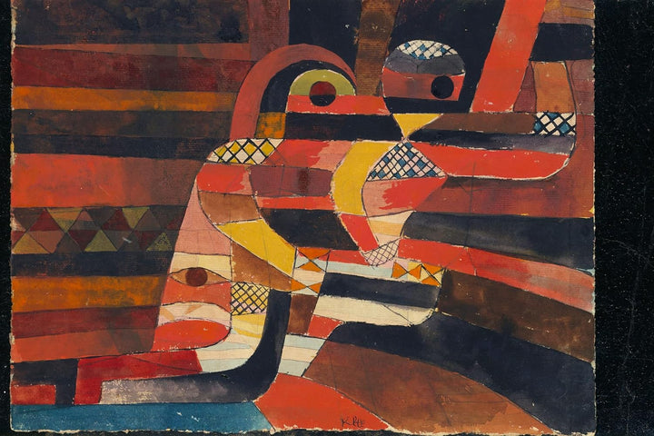 Pixxprint Glasbild | Wandbild auf Echtglas | Paul Klee - Liebespaar | 60x40 cm | inkl. Aufhängung un