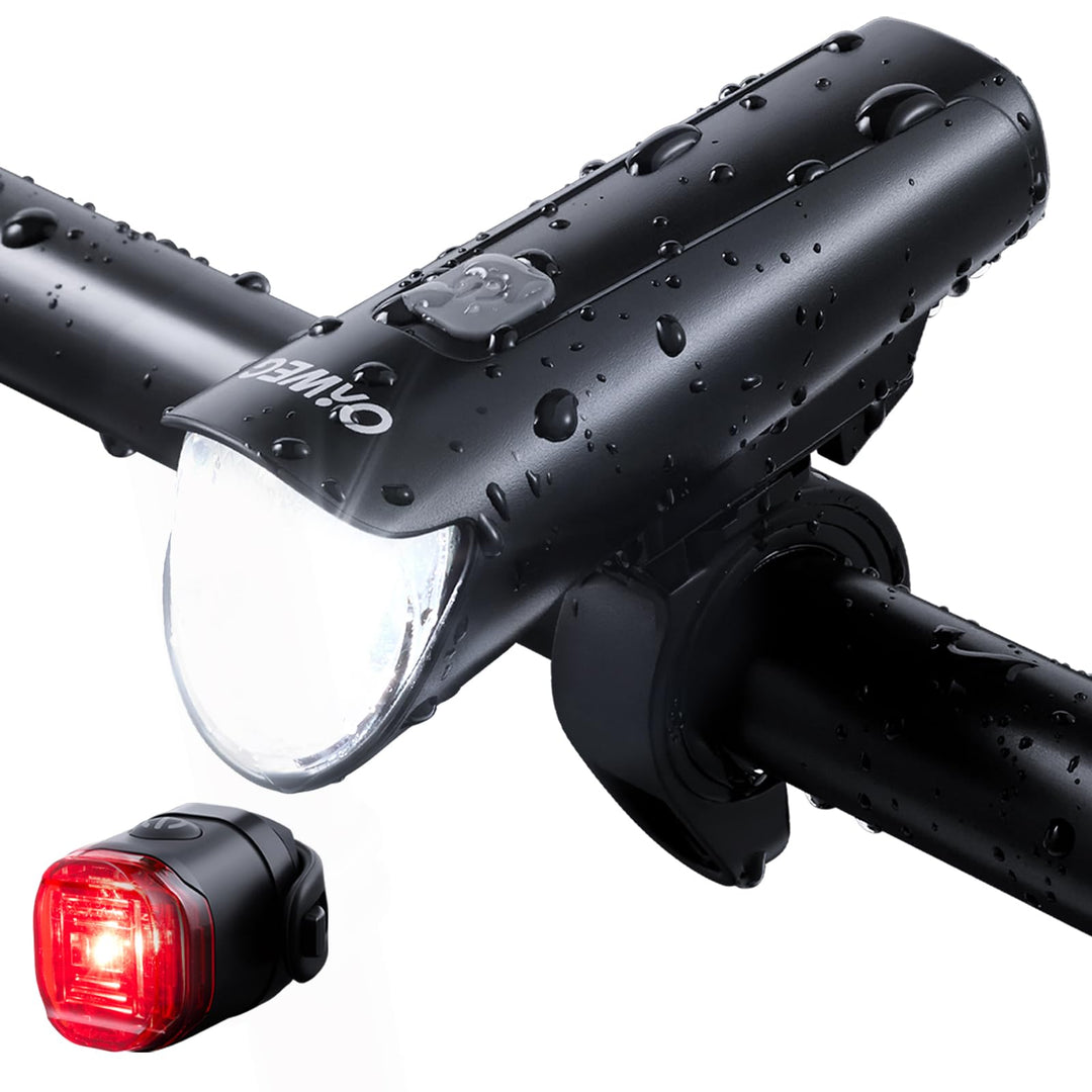 Fahrradlicht Set StVZO-konform, Fahrradbeleuchtung vorne und hinten, USB-C wiederaufladbare IPX4 Spr