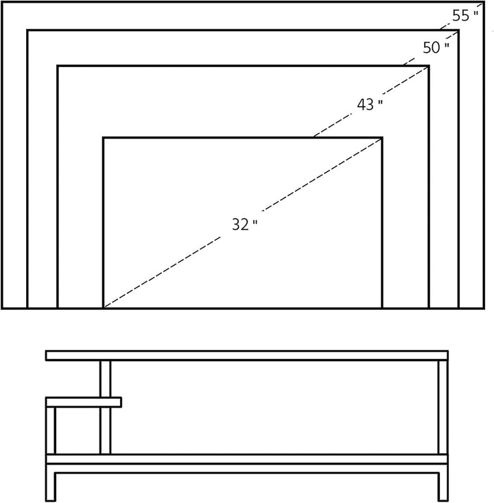 Yaheetech TV-Schrank Fernsehtisch TV Lowborad mit Ablage Industrie-Design Fernsehschrank für Fernseh