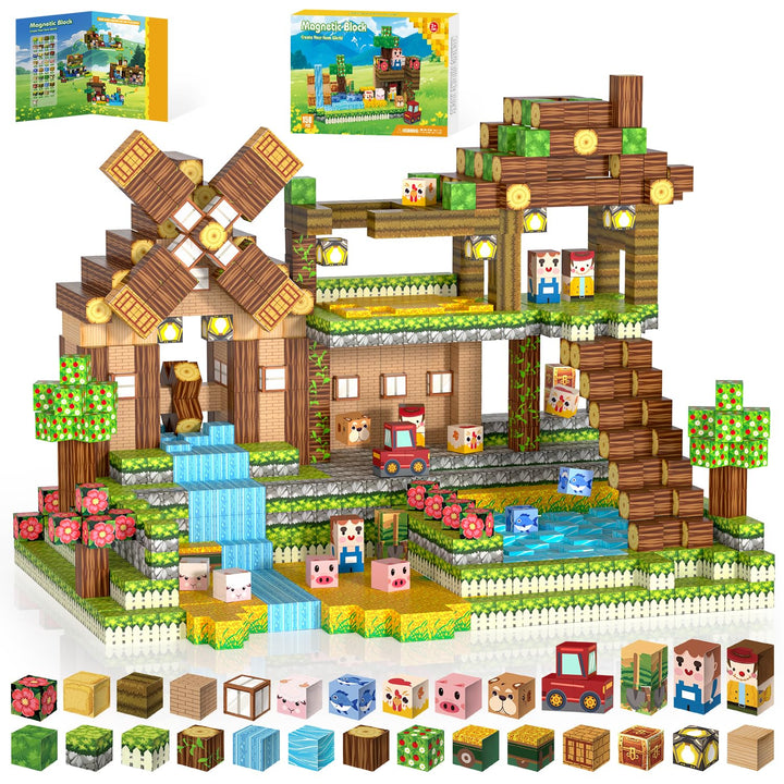 Magnetische Bausteine, Magnetische Bauklötze 150 PCS für 3+ Jahre, Magnetic Blocks Spielzeug-Sets fü