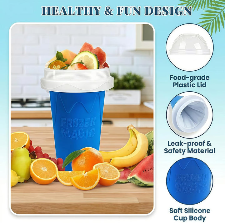 Slush Becher Magic Cup Slushy Becher 2er Set Für Kinder Familien Studenten Für Zuhause Picknick Somm