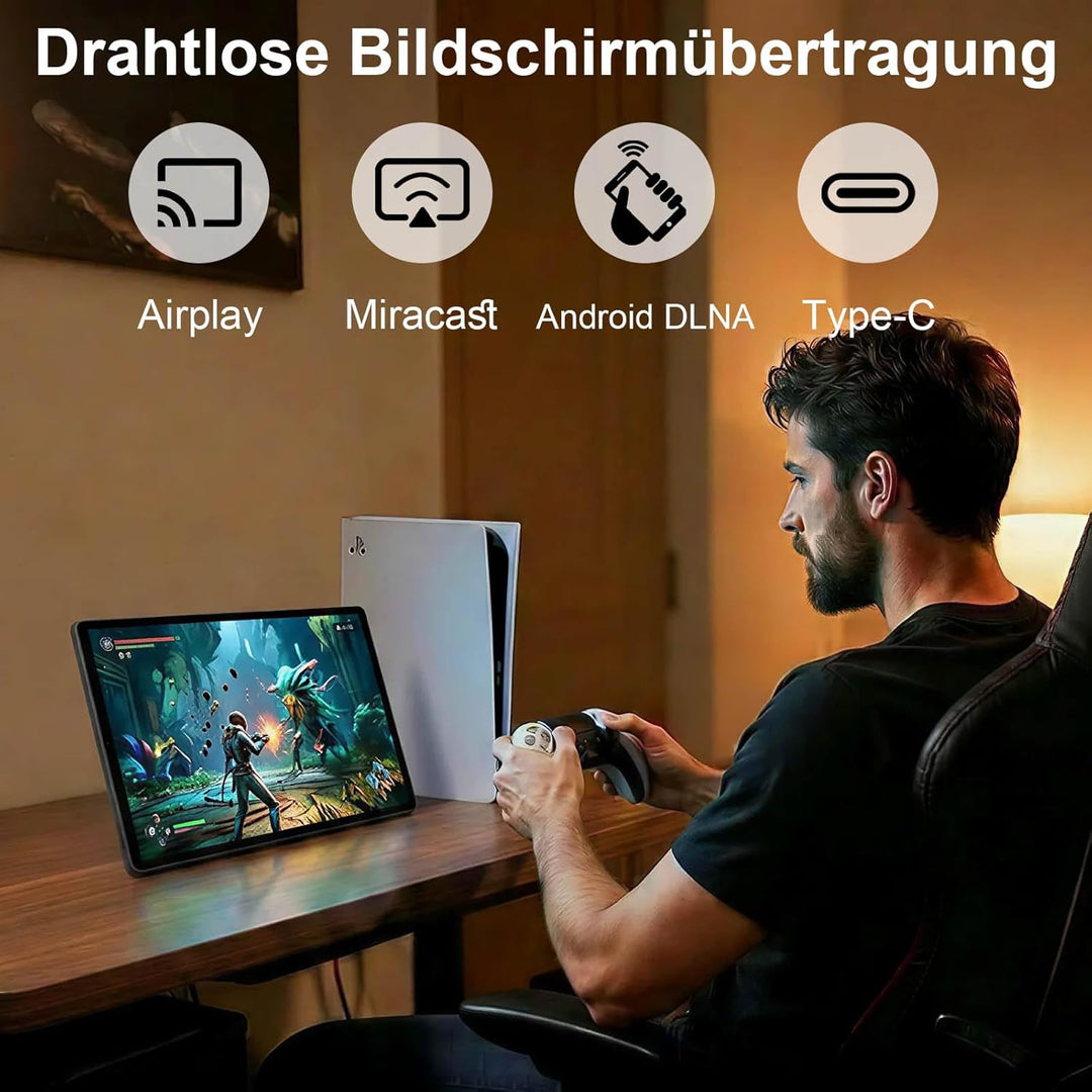 OFD 21.5 Zoll FHD Smart Portable TV,Android 15 OS,6GB RAM + 128GB Speicher, Tragbarer 1080P Touchscr