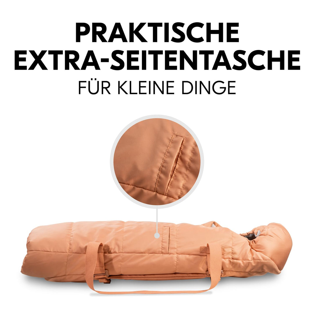 hauck Carry N Play, Dots Cork/Baumwolle – 3in1 Baby Tragetasche, Fusssack & Spieldecke – 85 x 40 x 1