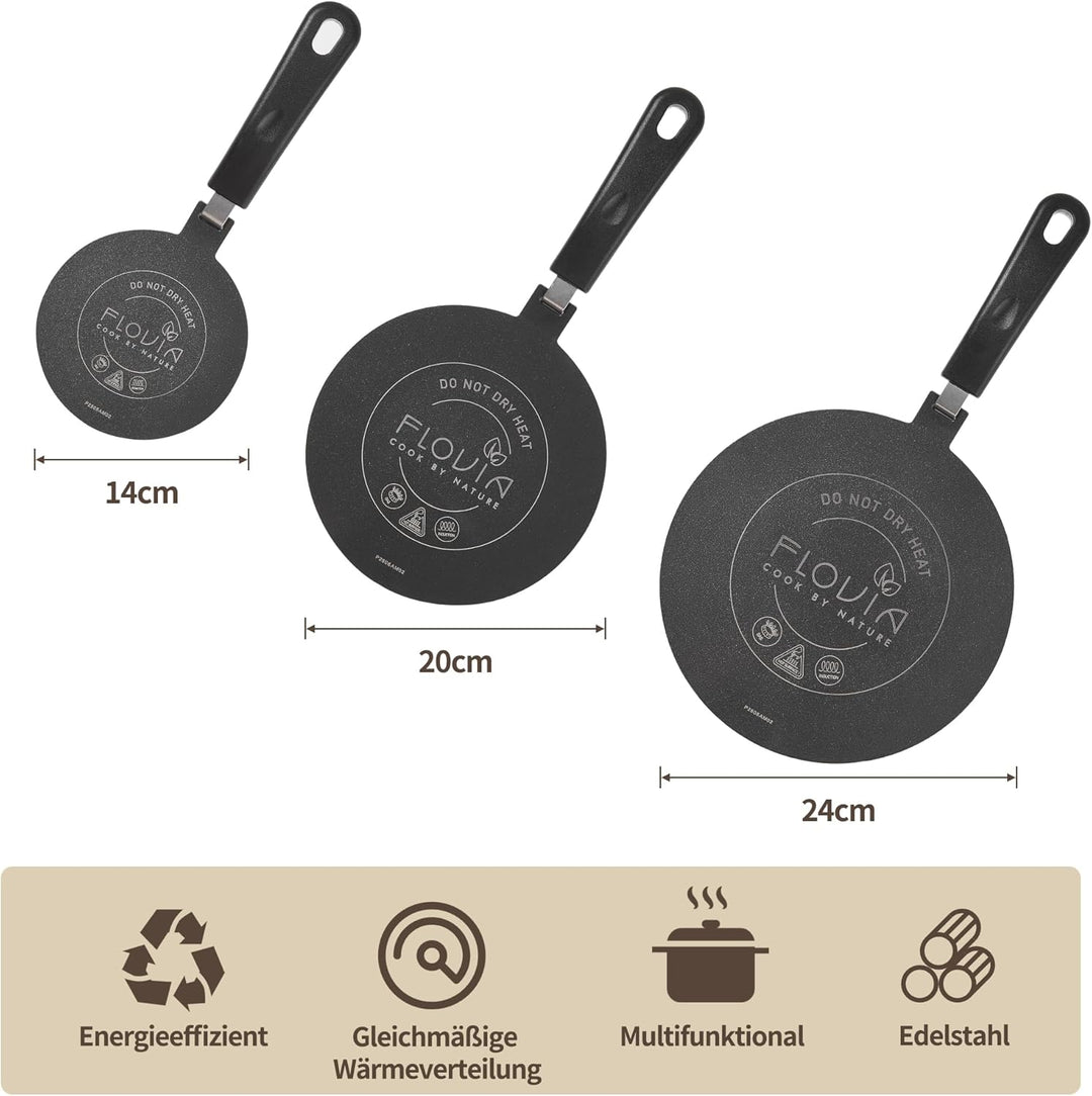 Induktion Adapterplatte Ø24cm mit abnehmbarem Griff, Hitzediffusor für nicht-induktives Kochgeschirr