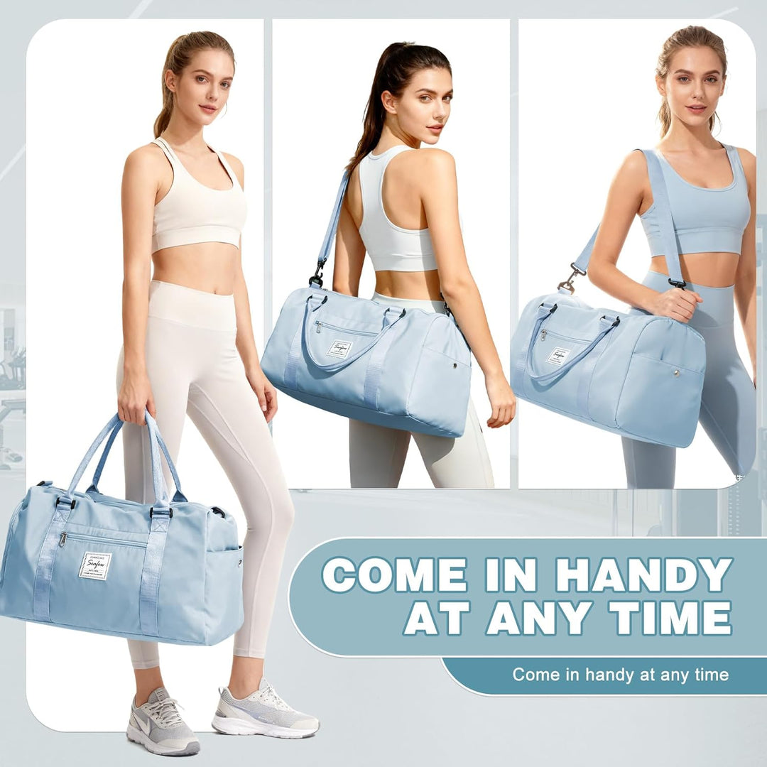 Sport Duffel Bag Damen Herren Sporttasche mit Schuhfach & Nassfach Reisetasche Handgepäck Tasche Spo