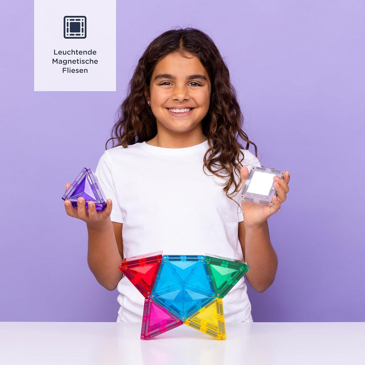 CONNETIX Magnetische Fliesen Light Star Paket, 28 Stück