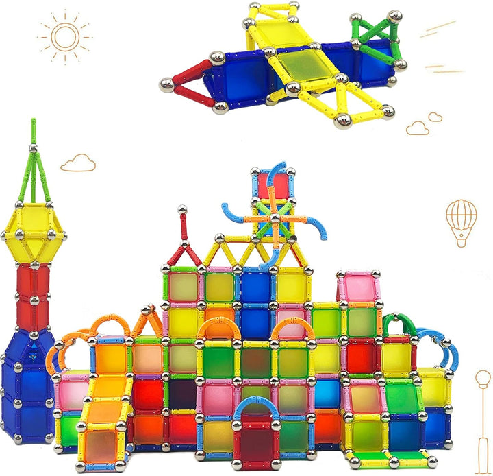 morkka 232 Stücke Puzzle Magnetische Bausteine Spielzeug Magnet BAU Bauen Kit Montessori Bildung Spi