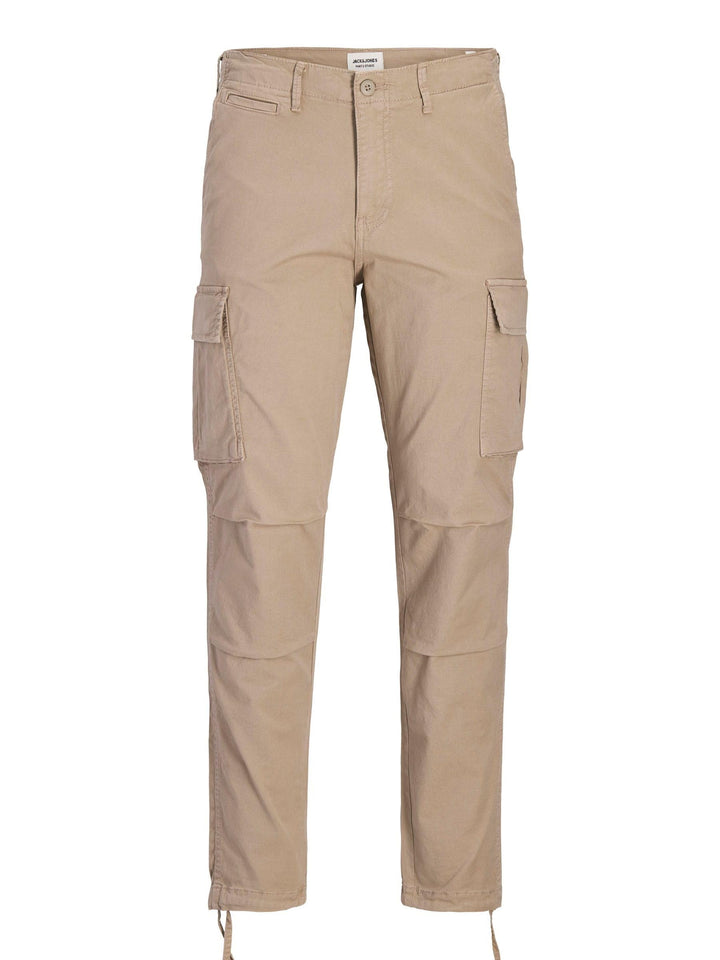 JACK & JONES Male Cargo-Hose Carrot fit Cargo-Hose 33W / 34L Dune/Detail:solid, 33W / 34L Dune/Detai