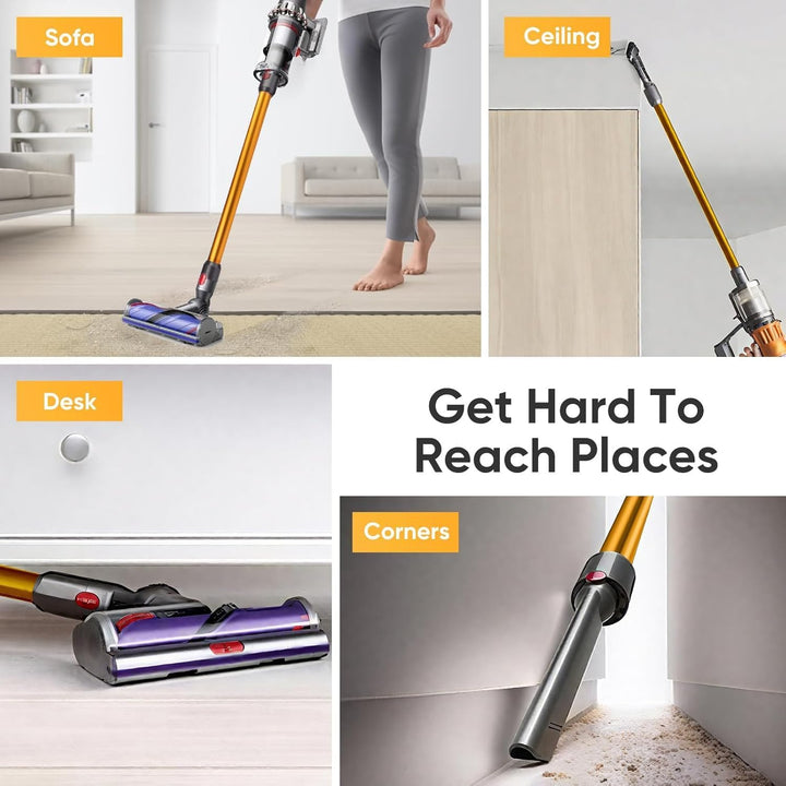 Schnellspanner Verlängerungsrohr kompatibel mit Dyson V7 V8 V10 V11 V15 – 72cm Ersatz Teleskoprohr A