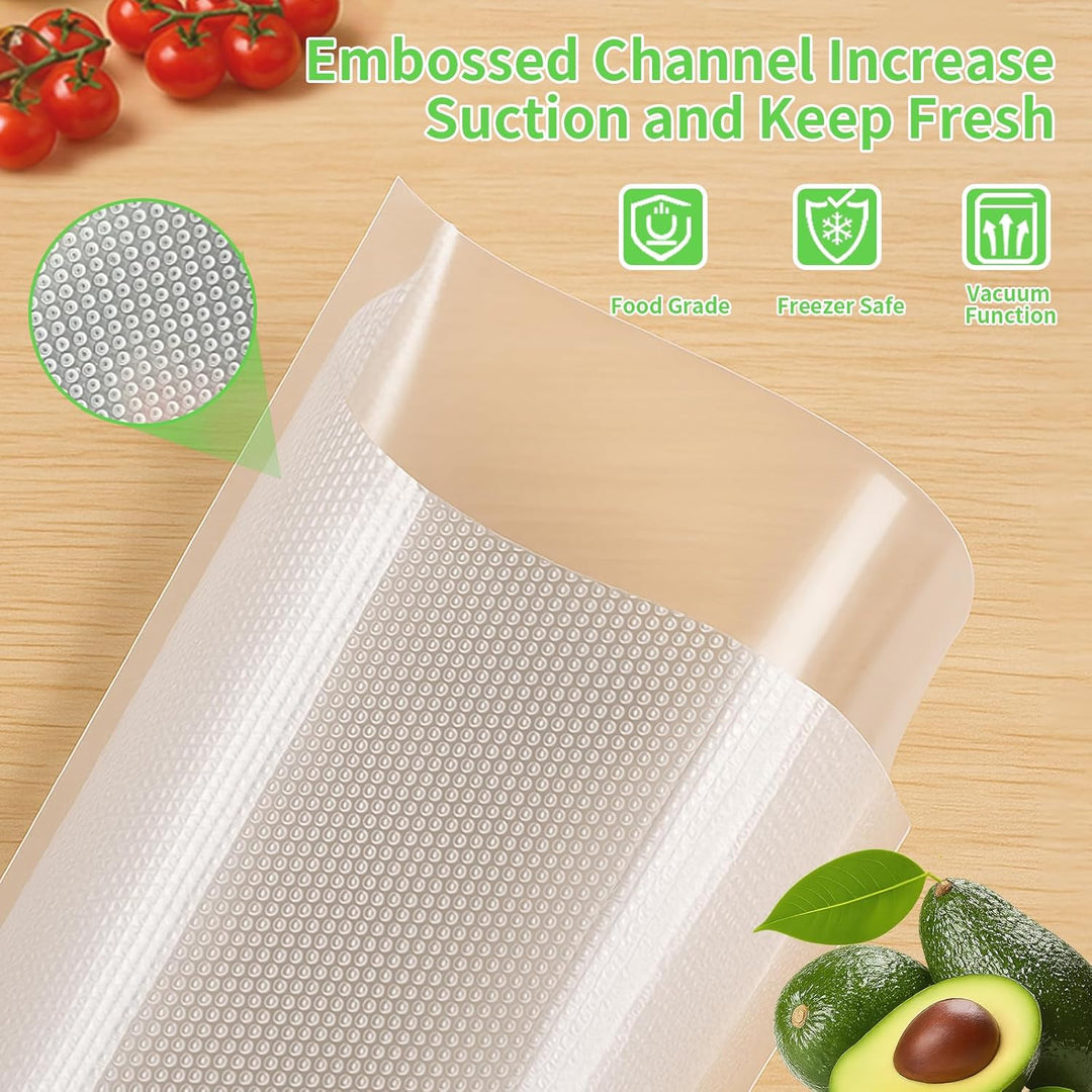 MakMeFre 200 Beutel 20x30cm Profi Vakuumbeutel Vakuumierbeutel für Alle Vakuumierer und Lebensmittel
