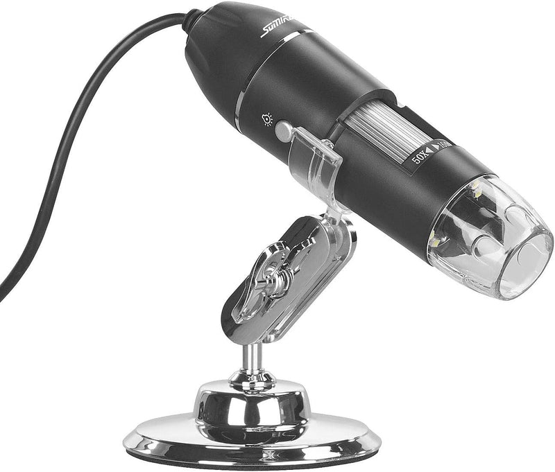 Somikon Digitalmikroskop: Digitales USB-Mikroskop mit Kamera & Ständer, 1.600-fache Vergrösserung (M