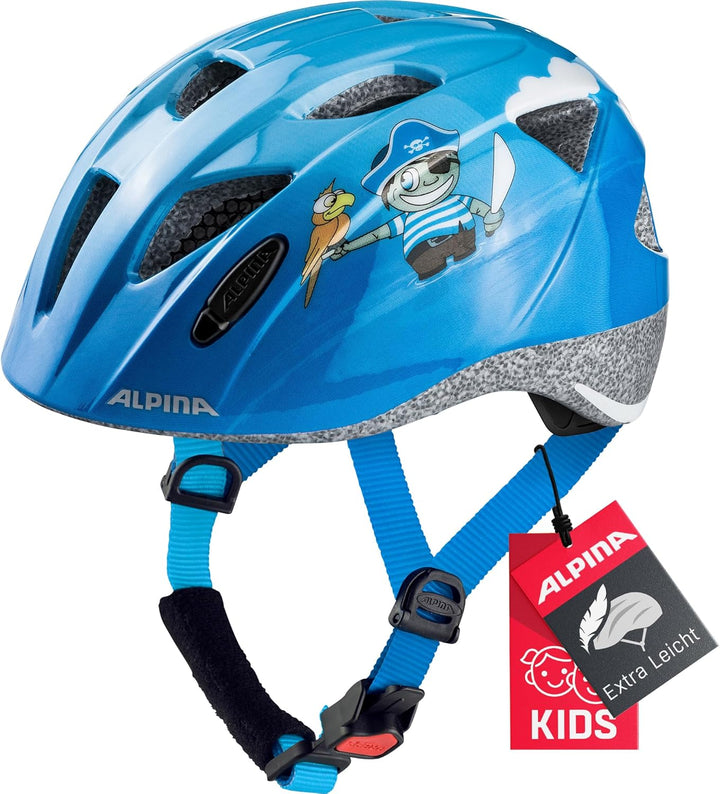 ALPINA XIMO - Leichter, Sicherer & Bruchfester Fahrradhelm Mit Optionalen LED-Licht Für Kinder pirat